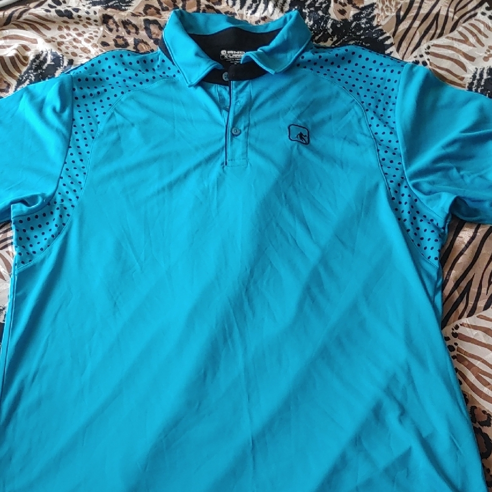 And1 Teal Polo Shirt with Black Accents Sz XL